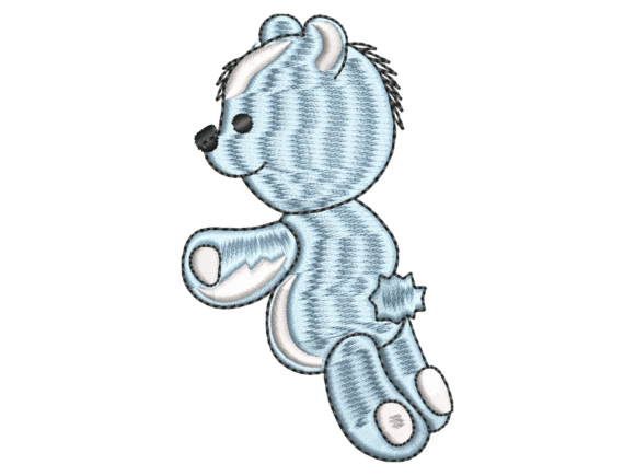Blue Teddy Bear Embroidery Design – A Sweet Addition for Etsy Sellers