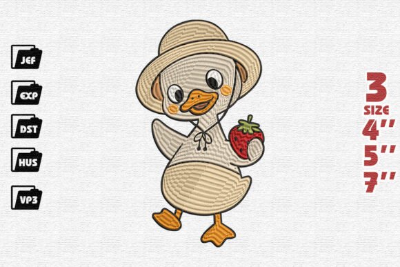 Cute Duck Strawberry Embroidery: Boutique Review