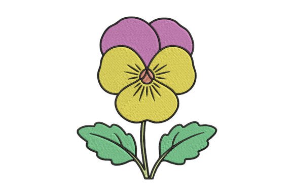 Pansy Flower Embroidery Design: A Seasonal Charm