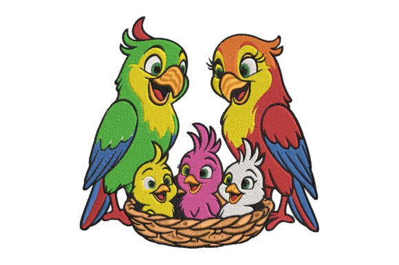 Parrot Family Embroidery Design: A Business Review
