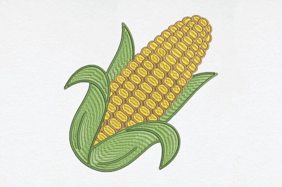 Peeled Corn on Cob Embroidery: A Fresh Take on Farmhouse Flair